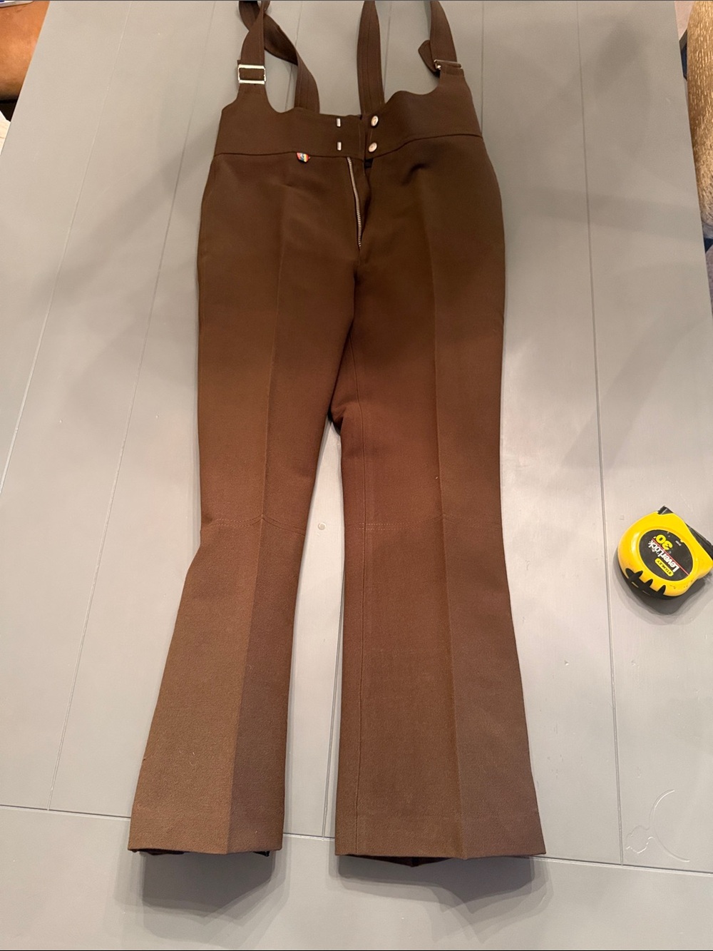 Vintage Roffe Ski bib pants vintage wool blend brown 🐈‍⬛